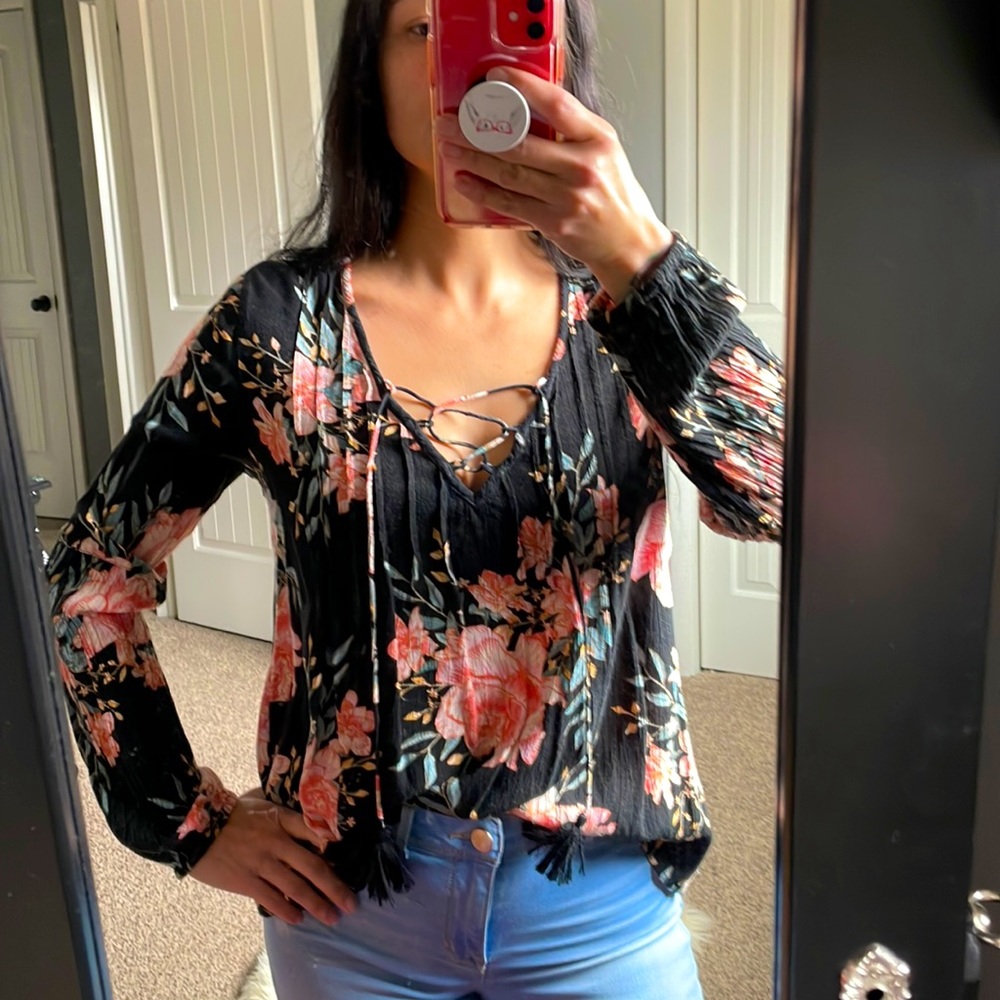 Billabong Floral Blouse- Small